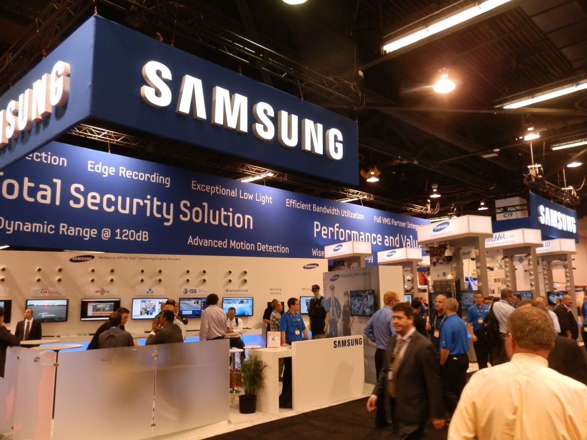 A view of the Samsung booth at ASIS 2015.
