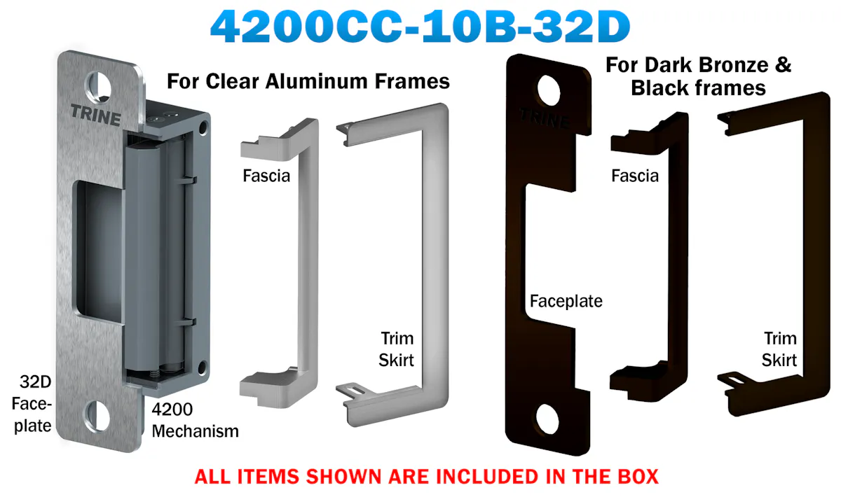 Trine's Dual Finish 4200CC-10B-32D Electric Strike for Aluminum Frames ...