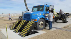 The new HD2055 barricade features an easy-to-install shallow foundation with an environmentally-friendly electromechanical actuator which utilizes a sophisticated cam design that accelerates and de-accelerates the barrier road plate during raising and lowering.