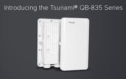 Following the introduction of Proxim’s MP-835 low-cost but fully-featured point-to-multipoint subscriber unit, the QB-835 is the next in a line of medium capacity, robust communications products. As a member of the Proxim 800 Tsunami series, the QB-835 has all the key features customers have come to rely on from Proxim such as a small compact IP67 enclosure, carrier class reliability, and ease of installation with an integrated antenna. Following the introduction of Proxim’s MP-835 low-cost but fully-featured point-to-multipoint subscriber unit, the QB-835 is the next in a line of medium capacity, robust communications products. As a member of the Proxim 800 Tsunami series, the QB-835 has all the key features customers have come to rely on from Proxim such as a small compact IP67 enclosure, carrier class reliability, and ease of installation with an integrated antenna.