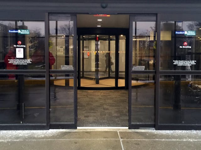 Froedtert &amp; the Medical College of Wisconsin health network, a regional health care organization with locations throughout Wisconsin, is employing an entrance configuration from Boon Edamn that combines an exterior automatic sliding door with an interior two or three-wing revolving door.