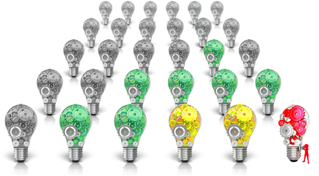 The gray &ldquo;bulbs&rdquo; have yet to be verified, the green ones are trusted, the yellow ones are in process and the red one has a rogue process running in it or is somehow malfunctioning. Although hypothetical, this illustration is very close to reality as LiFi devices currently use the visible light portion of the electromagnetic spectrum to transmit information at very high speeds, and manufacturers are in production with lighting fixtures that also deliver data, video and audio.