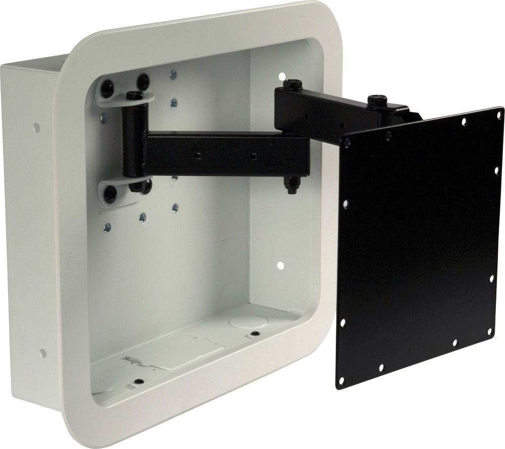 Video Mount Products' new IWB-1 &ldquo;no profile&rdquo; flat panel in-wall box adapter.