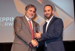 OnSSI&rsquo;s Mulli Diamant receives award from Hanwah Techwin America&rsquo;s Kyrilloas Mossad.