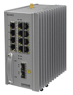 The RLGE2FE16R is ComNet's first Ethernet switch/router that is designed specifically for use in electrical utility substations and switchyards, heavy manufacturing facilities, and as railway track-side electronic equipment. The RLGE2FE16R is ComNet's first Ethernet switch/router that is designed specifically for use in electrical utility substations and switchyards, heavy manufacturing facilities, and as railway track-side electronic equipment.