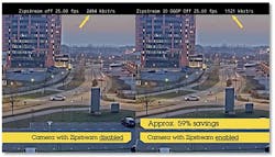 Axis Communications Zipstream technology is one example of an efficient codec that makes it possible to use higher resolution and increase forensic detail, while reducing storage cost and enabling longer recordings. Axis Communications Zipstream technology is one example of an efficient codec that makes it possible to use higher resolution and increase forensic detail, while reducing storage cost and enabling longer recordings.