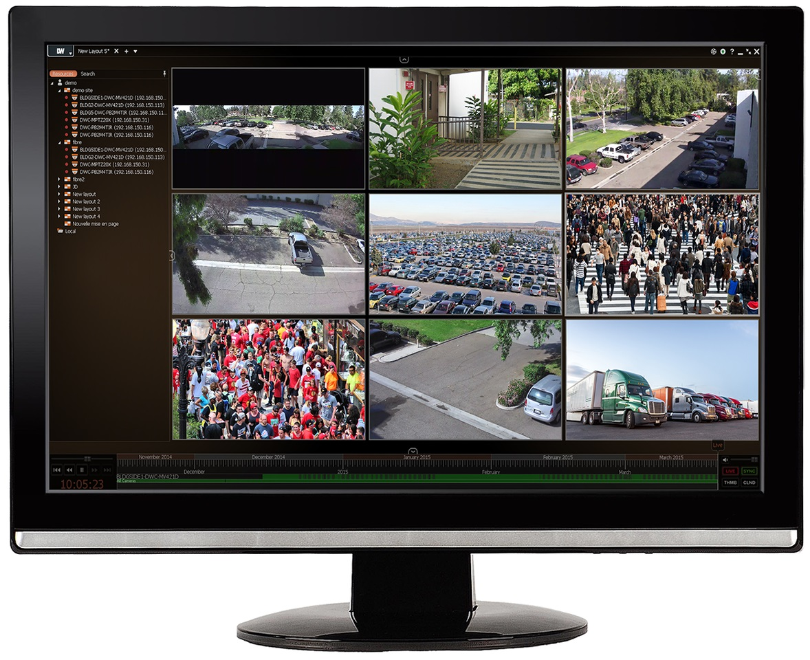 The new DW Spectrum IPVMS v2.5 software adds powerful new features including a bookmarks engine and storage backup, performance improvements and improved support for multi-sensor cameras.