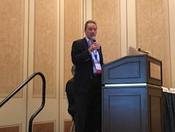PSIA Executive Director David Bunzel address a crowd of attendees at ISC West on Thursday.