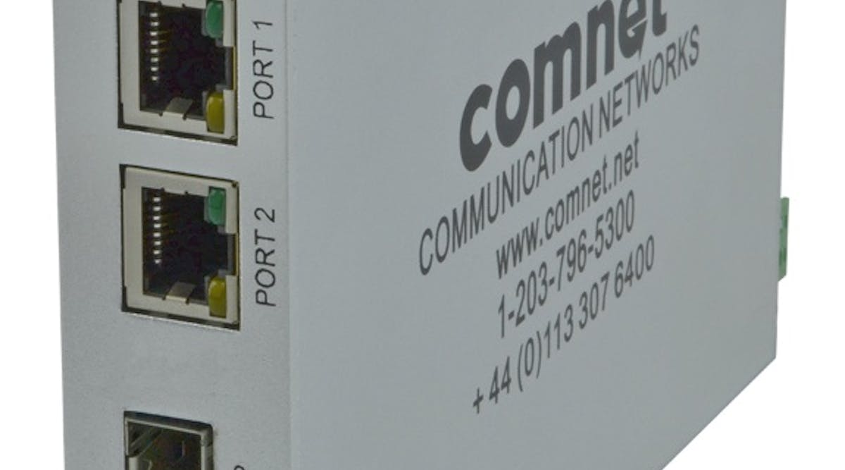 ComNet&apos;s new CNMC2+1SFP/M media converter features two TX input ports and a single SFP port for the users&rsquo; choice of fiber type, distance, connector type and speed. The unit features port isolation, allowing the unit to act as two independent media converters while using a single optical fiber for transmission.