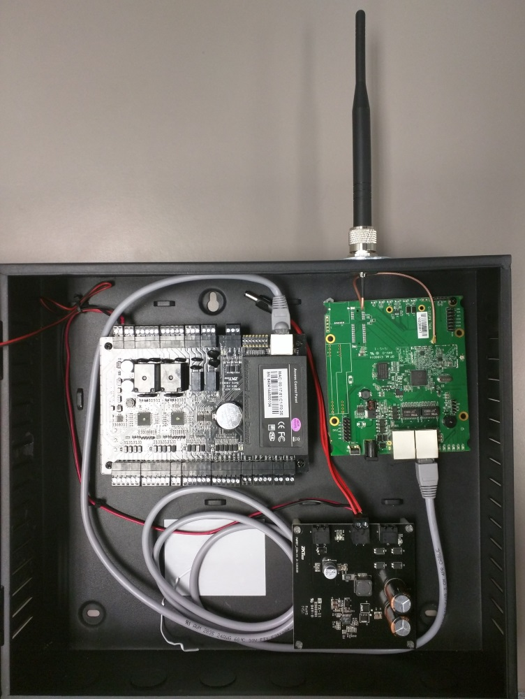 Wireless Bridge is a compact 2.4 GHz Wi-Fi kit designed to allow individual ZKAccess C3 and InBio door controllers to connect with wireless access points up to 300 feet away when the door controllers are installed outdoors.