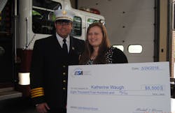 This year’s first-place winner was Katherine Waugh of Joel Barlow High School in Easton, CT. Her father, Steven Waugh, is chief at Easton Volunteer Fire Company #1 and was on the front line when Hurricane Sandy struck Connecticut. This year’s first-place winner was Katherine Waugh of Joel Barlow High School in Easton, CT. Her father, Steven Waugh, is chief at Easton Volunteer Fire Company #1 and was on the front line when Hurricane Sandy struck Connecticut.