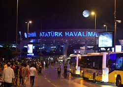 People stand at the entrance to Ataturk International Airport in Istanbul on Wednesday, June 29, 2016. A suicide attack killed 36 people at the airport Tuesday night. People stand at the entrance to Ataturk International Airport in Istanbul on Wednesday, June 29, 2016. A suicide attack killed 36 people at the airport Tuesday night.