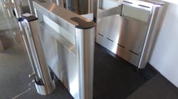 Smarter Security&apos;s Fastlane Plus 150SA turnstile features a swing arm barrier, advanced multi-processor intelligence, and utilizes a high-density infrared beam array to detect the movement of individuals and objects in its field of vision.