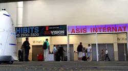 Knightscope patrol units from Allied Universal patrolled the halls outside the show floor at ASIS.