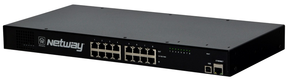 The new eight port NetWay8G Managed Midspan provides 30W full power per port (240W max), 10/100/1000Mbps, integral battery charging, and incorporates Altronix&rsquo;s innovative LINQ Network Communications Technology.