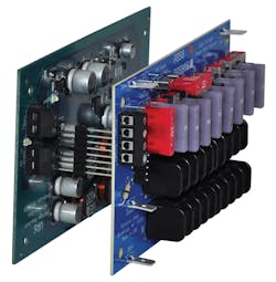 The VR6 Voltage Regulator reduces the cost of adding another power supply and snaps together with the PDS8 Dual Input Power Distribution Module via common standoffs saving valuable enclosure space to provide 5VDC or 12VDC and 24VDC simultaneously &ndash; individually selectable over each of the eight outputs.