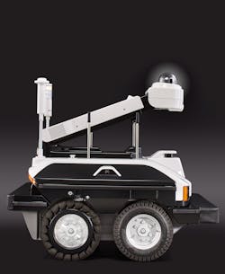 The Sharp INTELLOS A-UGV is a cost-effective, multi-terrain, mobile sensor platform that can capture video, audio and environmental data, while providing a visible deterrent. The data provided by the Sharp INTELLOS™ A-UGV can enhance outdoor surveillance, security, safety and maintenance inspections, which helps organization meet the challenges of an ever-changing security landscape by augmenting a skilled guard force. The Sharp INTELLOS A-UGV is a cost-effective, multi-terrain, mobile sensor platform that can capture video, audio and environmental data, while providing a visible deterrent. The data provided by the Sharp INTELLOS™ A-UGV can enhance outdoor surveillance, security, safety and maintenance inspections, which helps organization meet the challenges of an ever-changing security landscape by augmenting a skilled guard force.