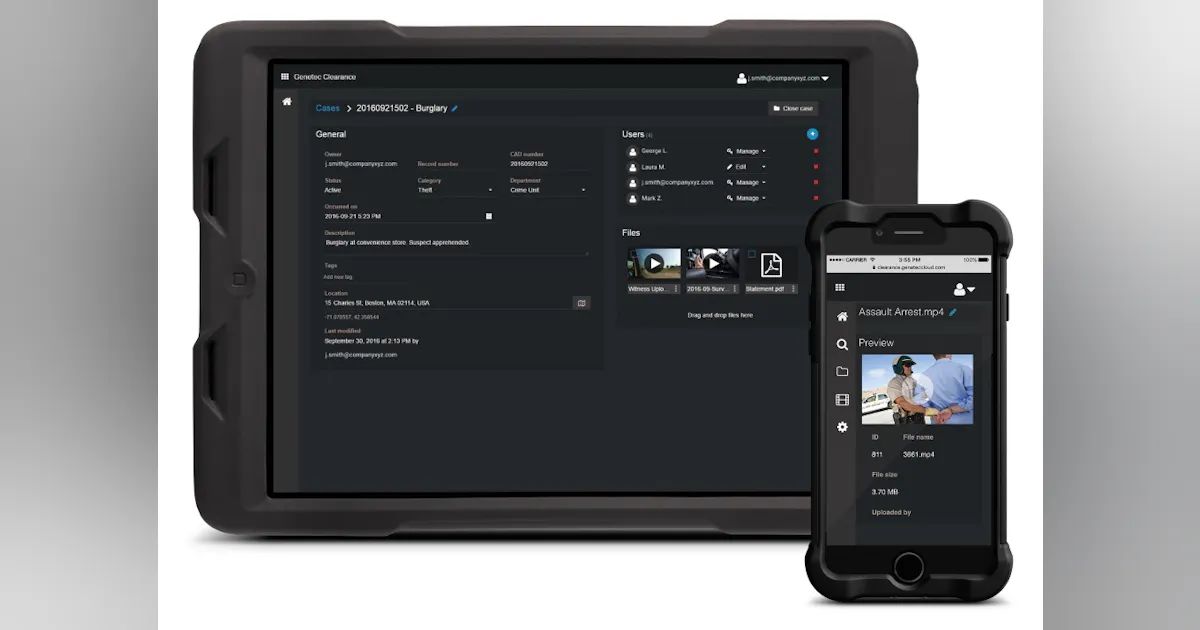 Genetec Clearance Case Management System | Security Info Watch