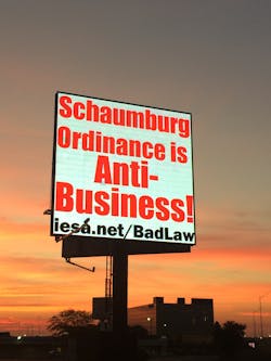 The Illinois Electronic Security Association (IESA) is fighting Schaumburg, Ill.'s new ordinance for mandated government-provided central monitoring, which could set stage for nationwide legal battle. The Illinois Electronic Security Association (IESA) is fighting Schaumburg, Ill.'s new ordinance for mandated government-provided central monitoring, which could set stage for nationwide legal battle.