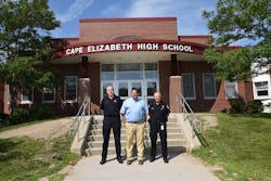 What began as a call for service quickly morphed into updating security throughout the town and at the Cape Elizabeth Schools (which include a high school, middle school and Pond Cove Elementary School) with upgraded, integrated access control with lockdown capabilities, video surveillance, intercom and audio recording.