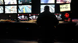 Officer mans his post in Denver's RTD Security Command Center