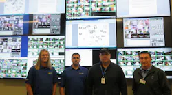 The team that spearheaded the LPS security project: (left to right) Race Seymore, Project Manager from Linx, Joe Currier Project Manager from Linx. Guy Grace, Director of Security for Littleton Public Schools and Johnathan Hasserd, Project Manager for Beacon Communications.