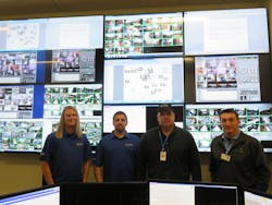The team that spearheaded the LPS security project: (left to right) Race Seymore, Project Manager from Linx, Joe Currier Project Manager from Linx. Guy Grace, Director of Security for Littleton Public Schools and Johnathan Hasserd, Project Manager for Beacon Communications. The team that spearheaded the LPS security project: (left to right) Race Seymore, Project Manager from Linx, Joe Currier Project Manager from Linx. Guy Grace, Director of Security for Littleton Public Schools and Johnathan Hasserd, Project Manager for Beacon Communications.