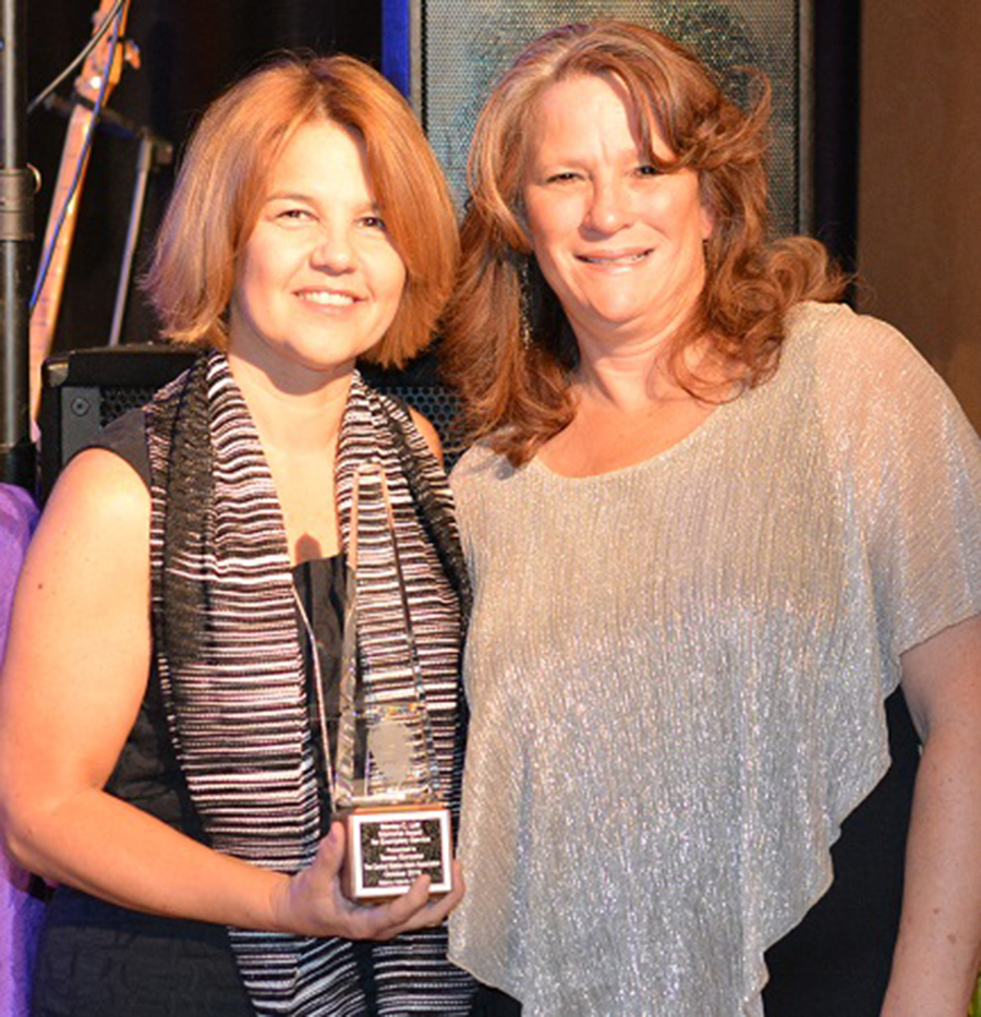 CSAA President Pam Petrow with UCC's Teresa Gonzalez.