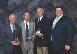 From l-r: Phil Kirchberg, Red Hawk DC Metro Account Manager, Rick Tampier, Senior Director Sales & Product Strategy, Mike Cunningham, Red Hawk Seattle General Manager and David Hovater, Red Hawk Seattle Service Manager, were recently recognized by Notifier. From l-r: Phil Kirchberg, Red Hawk DC Metro Account Manager, Rick Tampier, Senior Director Sales & Product Strategy, Mike Cunningham, Red Hawk Seattle General Manager and David Hovater, Red Hawk Seattle Service Manager, were recently recognized by Notifier.