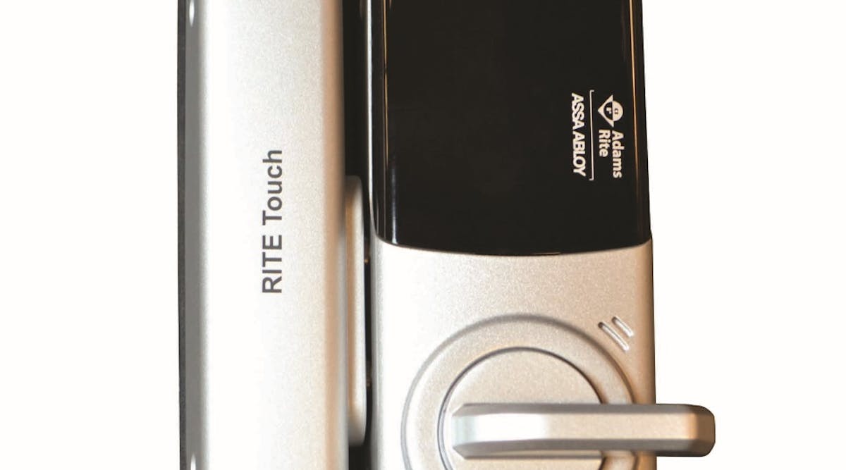 Adams Rite is now shipping its RITE Touch digital door lock with the new ADA compliant accessibility lever.