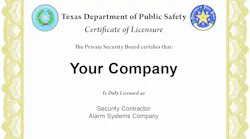 Security and alarm licensing requirements vary greatly from state to state.