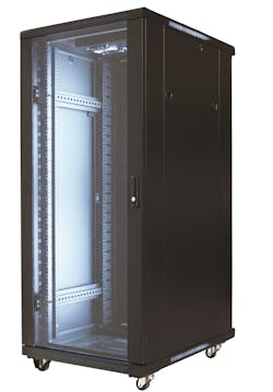 Video Mount Products' EREN-27E1K 19-inch equipment rack enclosure. Video Mount Products' EREN-27E1K 19-inch equipment rack enclosure.