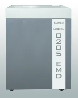 The SEM Model 0205EMD from Security Engineered Machinery destroys SSD media containing devices to waste particles of 30mm squared or less and meets DIN 66399 Standard E-4. Destruction is accomplished through patent pending destruction shafts with pyramidal shaped elements where media is passed through to ensure complete media destruction.