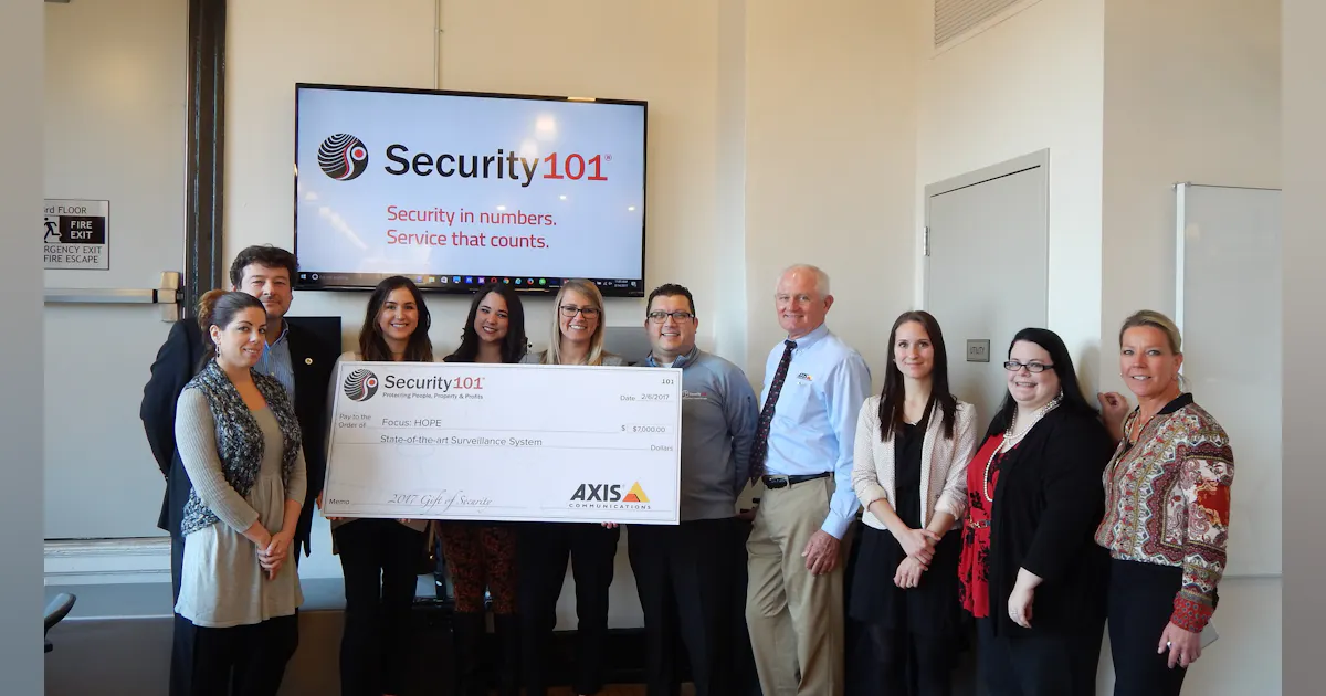 Security 101 Security 101 Donates Eight Surveillance Systems to Nonprofits ...