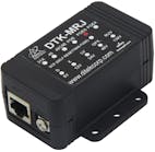 The DTK-MRJPOES is a single channel device that features a shielded RJ45 connection with external grounding screw and is compatible with CAT5e, CAT6 and CAT6A cabling infrastructure. It supports a maximum data rate of 1000 Mbps without signal degradation while boasting a robust surge current rating of 20kA/pair.