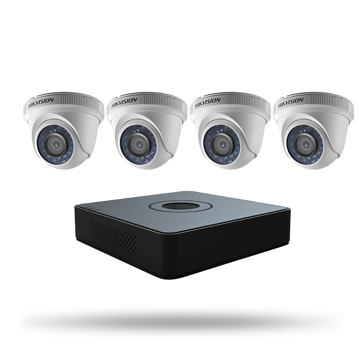 Hikvision is offering kits for the first time. The components were carefully selected to meet the distinct needs of the SMB market. Hikvision is offering two levels of kits. Pictured here is the 4-channel Super Value TurboHD kit.