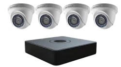 Hikvision is offering kits for the first time. The components were carefully selected to meet the distinct needs of the SMB market. Hikvision is offering two levels of kits. Pictured here is the 4-channel Super Value TurboHD kit.