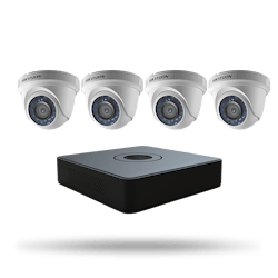 Hikvision is offering kits for the first time. The components were carefully selected to meet the distinct needs of the SMB market. Hikvision is offering two levels of kits. Pictured here is the 4-channel Super Value TurboHD kit.