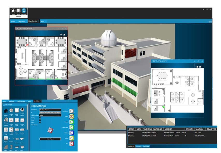 Leveraging the open architecture of Doors.NET, Telepathy not only provides graphical references for system activities but delivers sophisticated command of nine different Access Control platforms, video, intrusion and fire system monitoring.