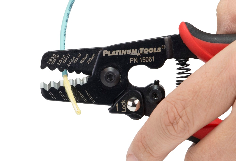 Platinum Tools' 5-in-1 Fiber Optic Stripper.