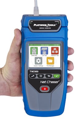 Platinum Tools is featuring its Net Chaser Ethernet Speed Certifier and Network Tester at ISC West.