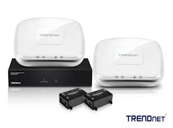 The wireless controller kit features TRENDnet’s new wireless hardware controller. In addition to simplified management and setup processes, the controller introduces next-generation technology to deliver seamless roaming capabilities for users moving from access point to access point on the same network. The wireless controller kit features TRENDnet’s new wireless hardware controller. In addition to simplified management and setup processes, the controller introduces next-generation technology to deliver seamless roaming capabilities for users moving from access point to access point on the same network.