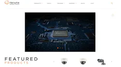 A screenshot of Hanwha Techwin's new website.