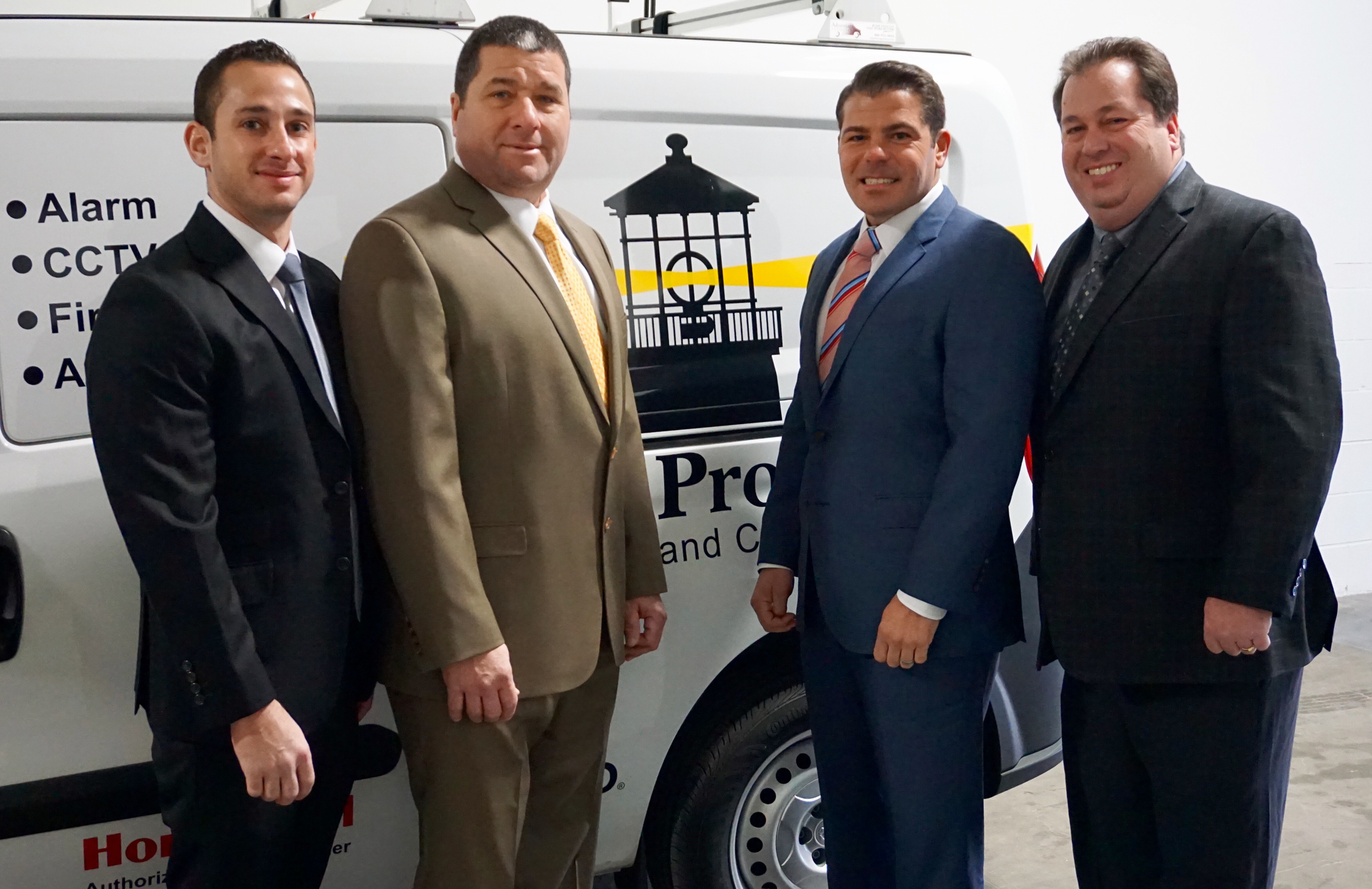 The founders of Beacon Protection, from left: Adam Wilder (Chief Operations Officer), Robert DeGennaro (CFO), Matthew Zucker (Chief Sales Officer), and Larry Shiner (CEO).