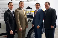The founders of Beacon Protection, from left: Adam Wilder (Chief Operations Officer), Robert DeGennaro (CFO), Matthew Zucker (Chief Sales Officer), and Larry Shiner (CEO).
