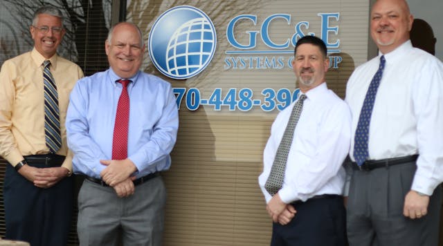 The management team at GC&amp;E Systems Group includes, from left: Ed Ferrell, senior vice president; Jim Mann, vice president of security; Larry Williams, director of operations, and Dan O&rsquo;Sullivan, CEO.