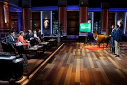 Joseph Parisi and Nick Nevarez present Guard Llama to the Shark Tank, including Mark Cuban, Barbara Corcoran, Kevin O'Leary, Lori Greiner and Chris Sacca. The duo ended up striking a deal with Corcoran. Joseph Parisi and Nick Nevarez present Guard Llama to the Shark Tank, including Mark Cuban, Barbara Corcoran, Kevin O'Leary, Lori Greiner and Chris Sacca. The duo ended up striking a deal with Corcoran.