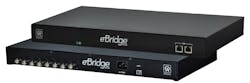 With its integral PoE switch, the eBridge800E is an ideal head-end solution to integrate coax infrastructure with IP devices such as cameras and accessories. With its integral PoE switch, the eBridge800E is an ideal head-end solution to integrate coax infrastructure with IP devices such as cameras and accessories.