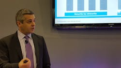 Martin Huddart of ASSA ABLOY discussed the future of access control at ISC West 2017 in Las Vegas. Martin Huddart of ASSA ABLOY discussed the future of access control at ISC West 2017 in Las Vegas.