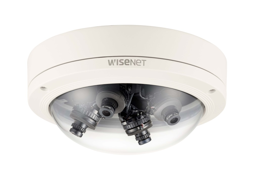 New Wisenet P IP Multi-Directional Cameras are available with 8MP (four 2MP sensors) and 20MP (four 5MP sensors) resolution. The new cameras&rsquo; key features include: motorized varifocal lenses for easy and remote adjustment; built in license-free video analytics; high frame rates of 60fps (8MP) and 30fps (20MP); and 120dB Wide Dynamic Range (WDR) for highly contrasted lighting environments. Hanwha&rsquo;s new IP multi-directional, multi-sensor cameras will be available in July of this year. The new Wisenet HD+ AHD Multi-Directional Camera features 8MP (four 2MP sensors) resolution. Features include: 100 dB WDR, Magnetic camera mounting, HLC, and True Day/Night.